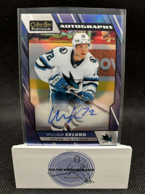 William Eklund 2023-24 O Pee Chee Platinum Autographs front